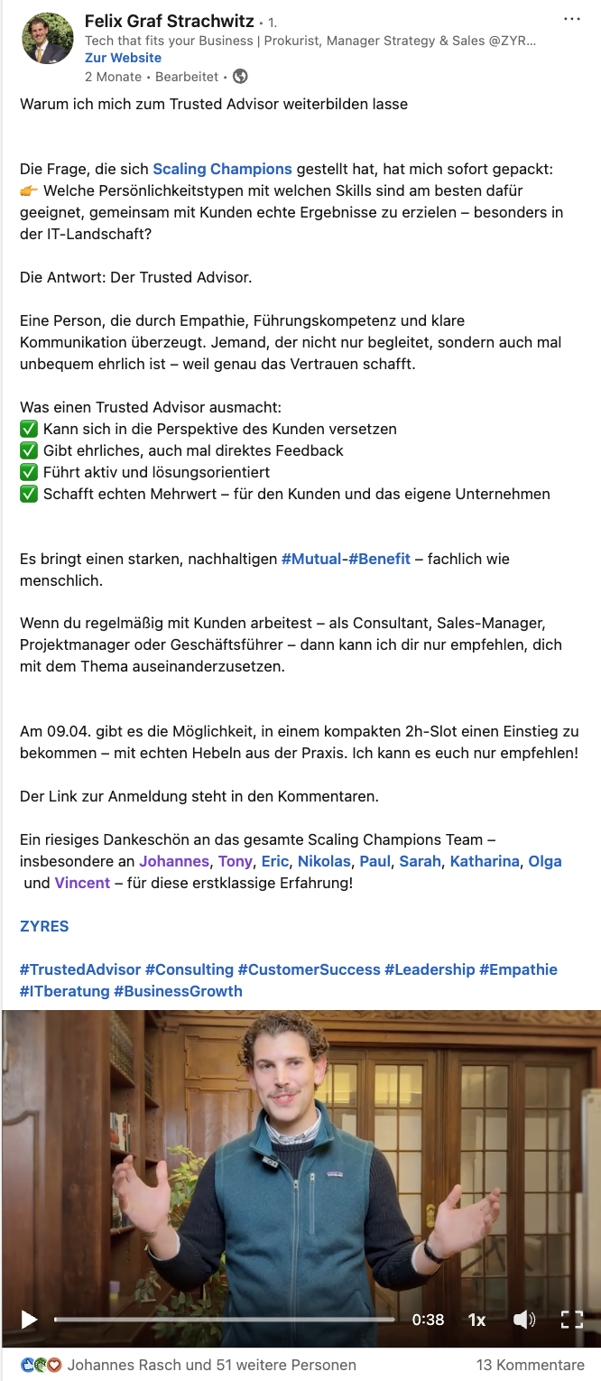 Felix Graf von Strachwitz Trusted Advisor